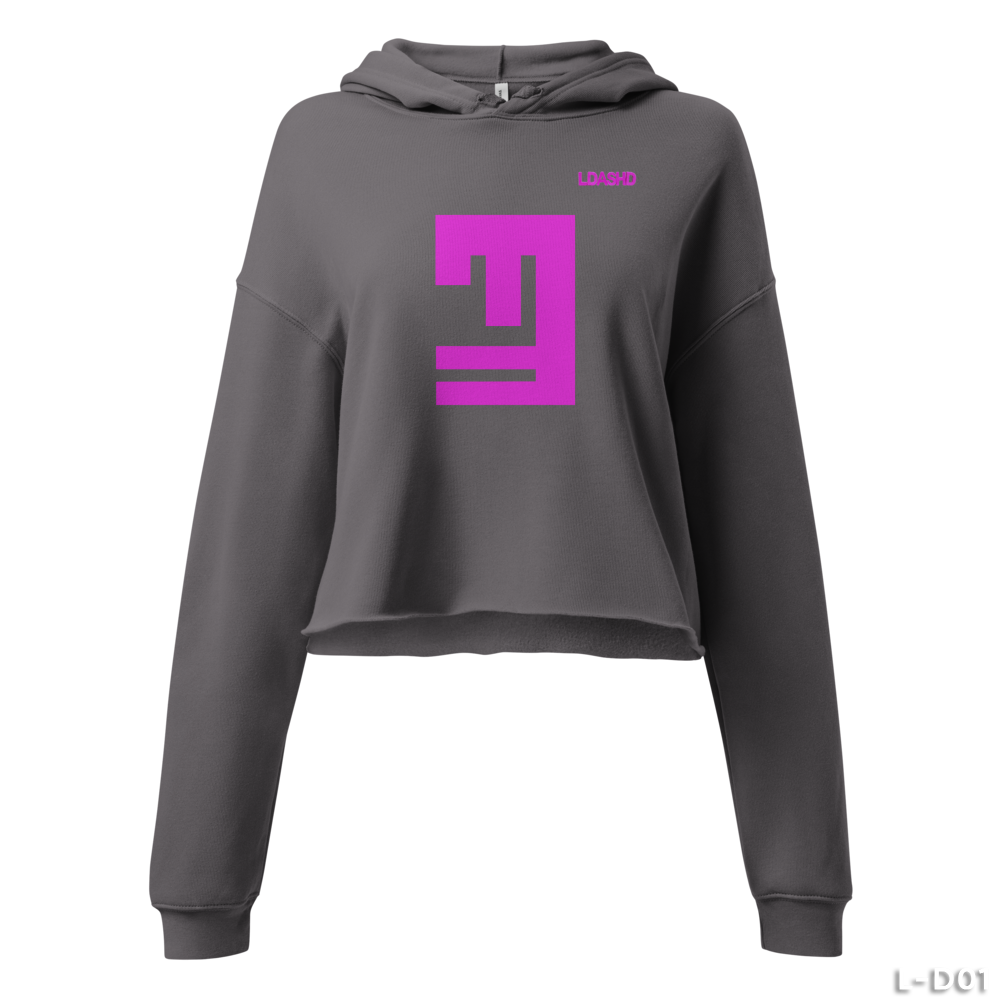 Womens Cropped Hoddy with Pink LdashD Logo